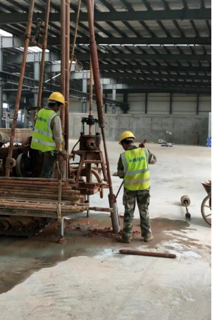 湖南可孚智能醫(yī)療產業(yè)園注漿處理效果檢測